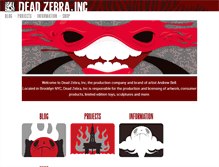 Tablet Screenshot of deadzebra.com